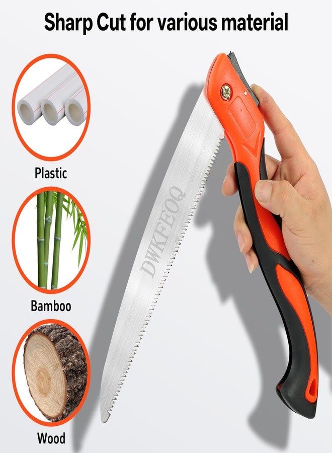 DWKFEOQ 3PCS DWKFEOQ 11.8-Inch Folding Saw and Stainless Steel Cable Saw Set, Pruning Saw, Quality SK-5 Steel Tree Saw, Hand Saw, Wire Saw, for Backpacking, Outdoor Gardening - Image 4