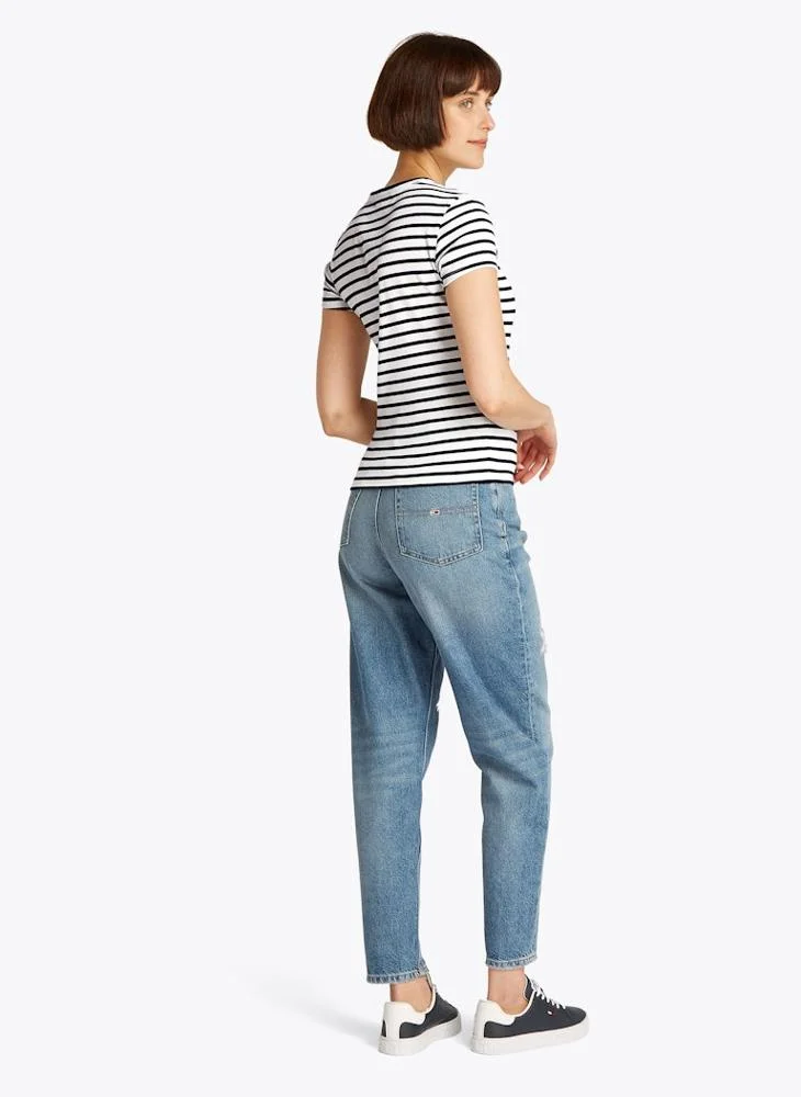 تومي جينز Striped Crew Neck T-Shirt