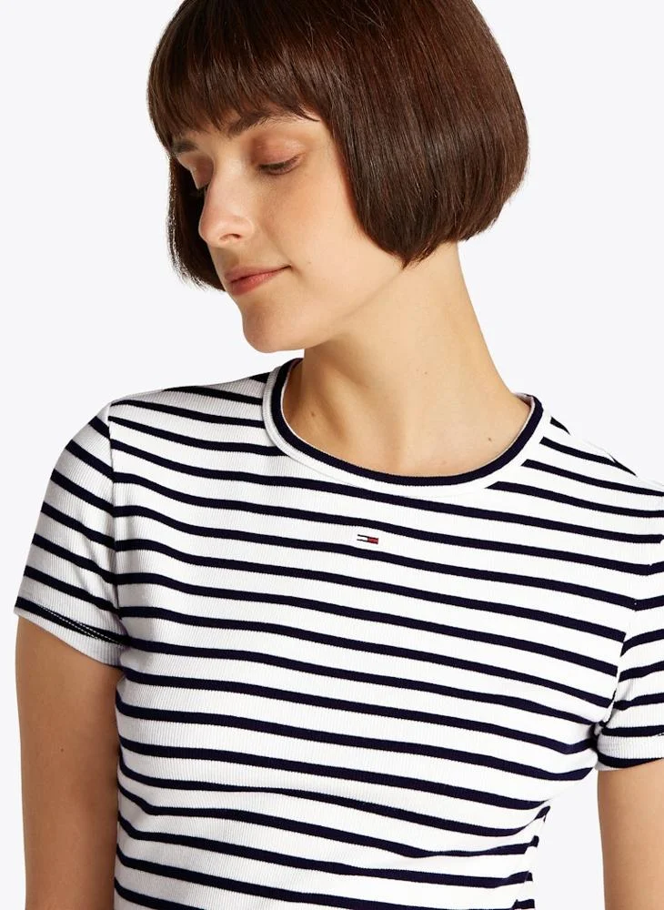 TOMMY JEANS Striped Crew Neck T-Shirt