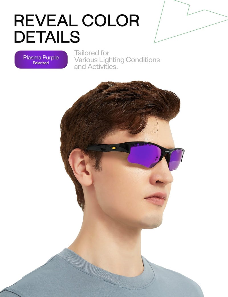 Mryok Plus Polarized Replacement Lenses Compatible with Oakley Straight Jacket 2007 Sunglass, HD Polarized, UV Protection, Impact Resistant & Perfectly Fit - Plasma Purple - Image 4