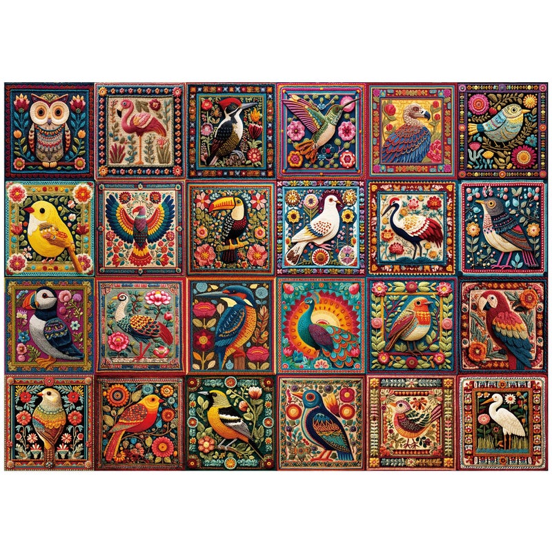 BenBen Puzzles for Adults 1000 Pieces Bird Crochet Jigsaw Puzzles with Letters or Patterns on Back Challenging Puzzles for Family Game Night Home Dcor - Image 3