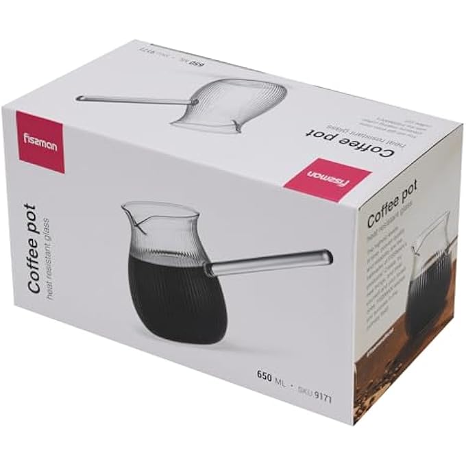 rayihni Glass Turkish Coffee Pot HighHeat Resistant Glass Teapot Milk Warmer Sauce Maker Ibrik Cezve Briki Perfect Pouring Spout StovetopTurkish CoffeeTeaMilk WarmerPot 650Ml - Image 5