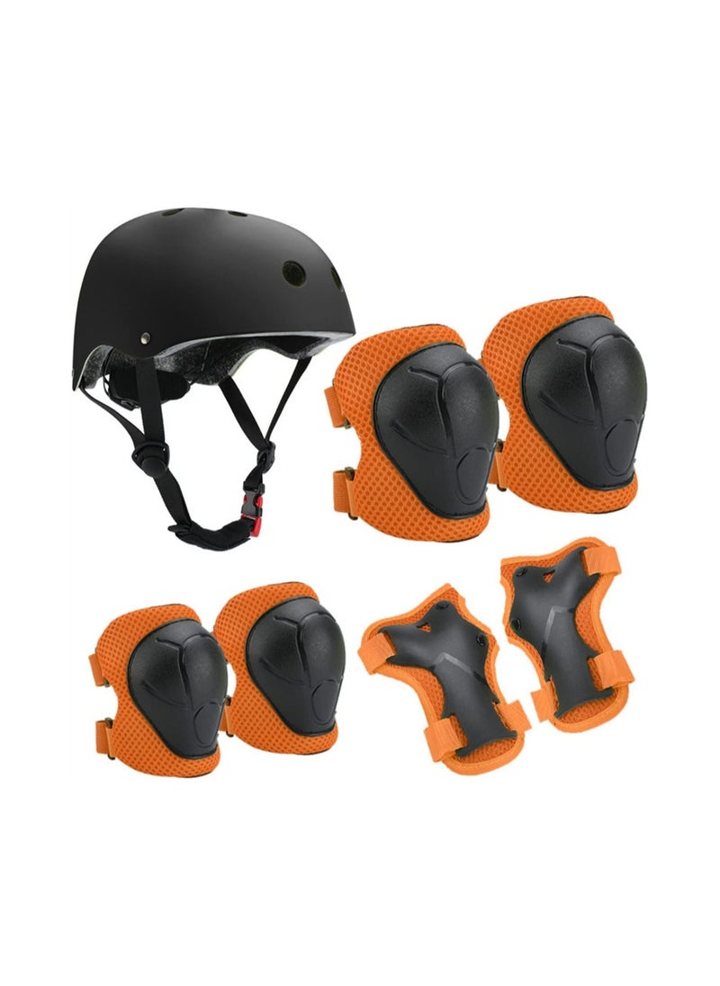 DMG TECH Kids Bike Helmet Set,  7 In 1 Helmet and Pad Set, Adjustable Kids Helmet Elbow Pads Wrist Guards, Sports Protective Gear Set, Safety Toddler Helmet for Sport Cycling Bike Roller Skating Scooter  - Image 1