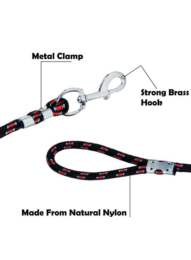 حبل تدريب الكلاب أثناء المشي - (مقود من النايلون - 18 مم) حبل تدريب للكلاب متوسطة إلى كبيرة الحجم مع خطاف (قد يختلف التصميم) - Image 3