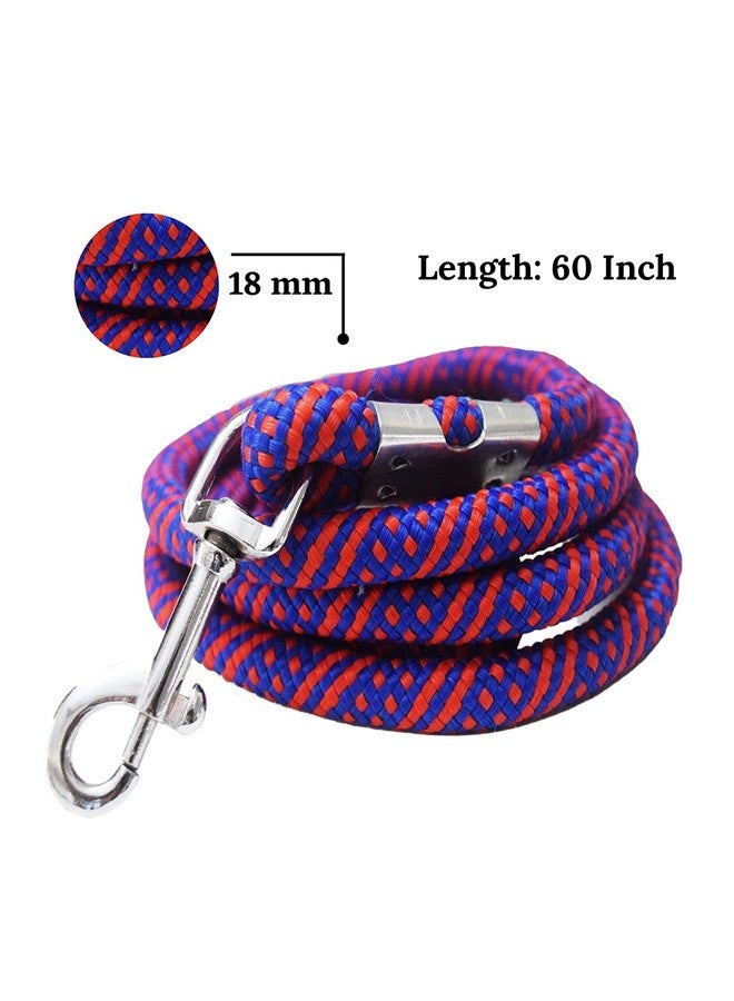 حبل تدريب الكلاب أثناء المشي - (مقود من النايلون - 18 مم) حبل تدريب للكلاب متوسطة إلى كبيرة الحجم مع خطاف (قد يختلف التصميم) - Image 4