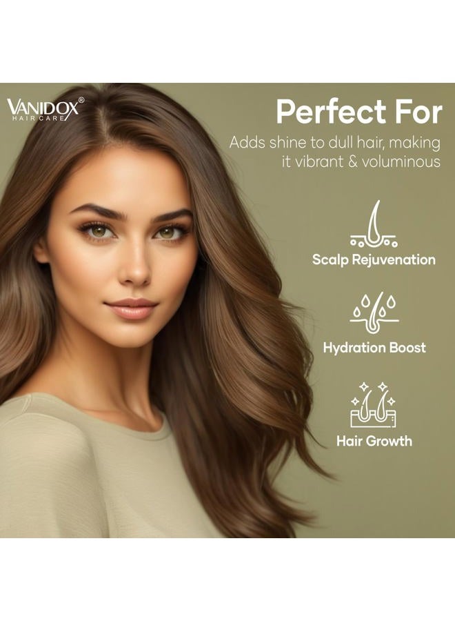 VANIDOX Carbonic Acid Shampoo for Men and Women with DHT Blockers - Made in USA - Stimulates Hair Growth, Scalp Exfoliator, Sulfate Free Shampoo with Biotin and Tea Tree Oil (16 Fl Oz) - Image 5