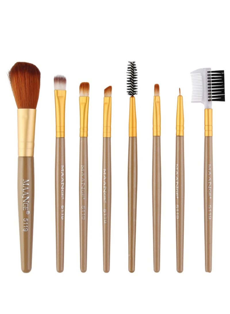 8-Piece Professional Makeup Brush Set Multicolour