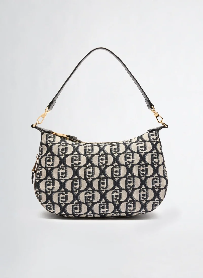 ليو جو Jacquard Shoulder Bag With Logo