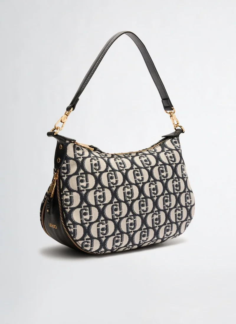 ليو جو Jacquard Shoulder Bag With Logo