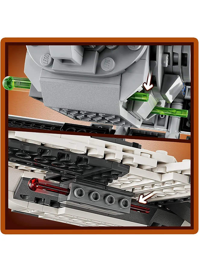 LEGO Star Wars Mandalorian Fang Fighter Vs. Tie Interceptor 75348 Building Toy Set; Gift Idea For Fans Aged 9 And Over; Buildable Playset With 3 Lego Characters Including The Mandalorian (957 Pieces)