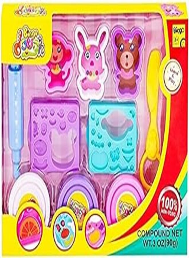 Bingo Dough Vegetables/Teddy Bear Mold + 3 Cans - Rabbit