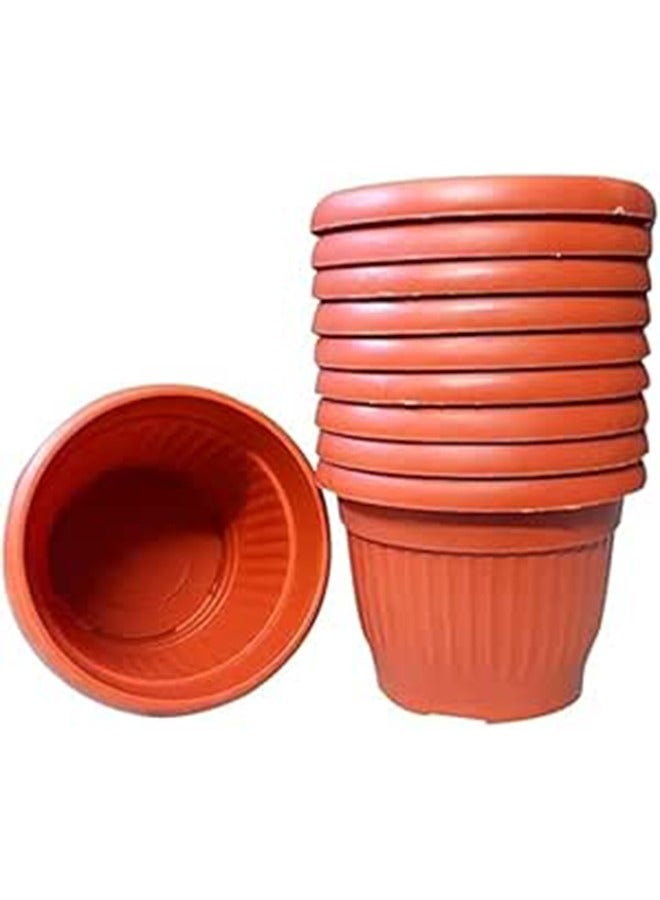 Generic Brown Small Cactus Pot - 9cm - 10pcs