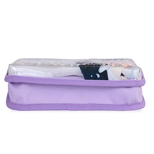 INSTABUYZ Insta buyz Transparent Zipper Pencil Pouch (Transprent Purple) - Image 5