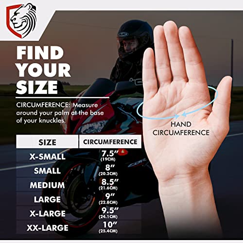 Riparo Genuine Leather Full Gauntlet Motorcycle Gloves Street Riding Gloves Hand Protection with Mobile Phone Touchscreen Motorbike Racing Cruiser Glove (XX-Large, Black) - Image 2