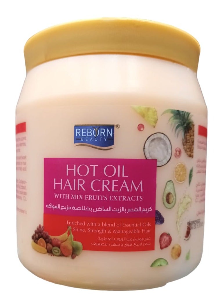 كريم حمام زيت للشعر بخلاصة مزيج الفواكه لشعر لامع وقوي وسهل التصفيف 1000مل