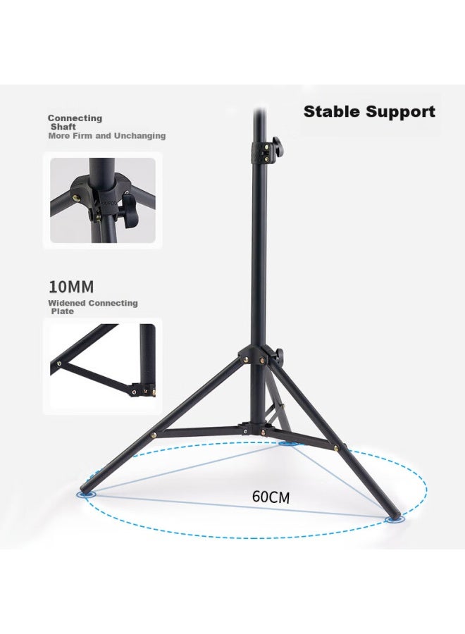 Gesobyte Jixuan 2m Computer Webcam Stand F15 Anchor Live 2m High Floor Tripod Stand Horizontal Vertical Screen Tiktok Live Online Class Interview Exam Extendable Stand Specialized - Image 3