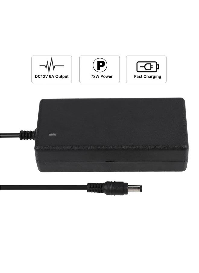 Thoraya - 72W 12V6A 5.5*2.5mm AC DC Adapter Anti interference AC Adapter with Multi level Protections - Image 1