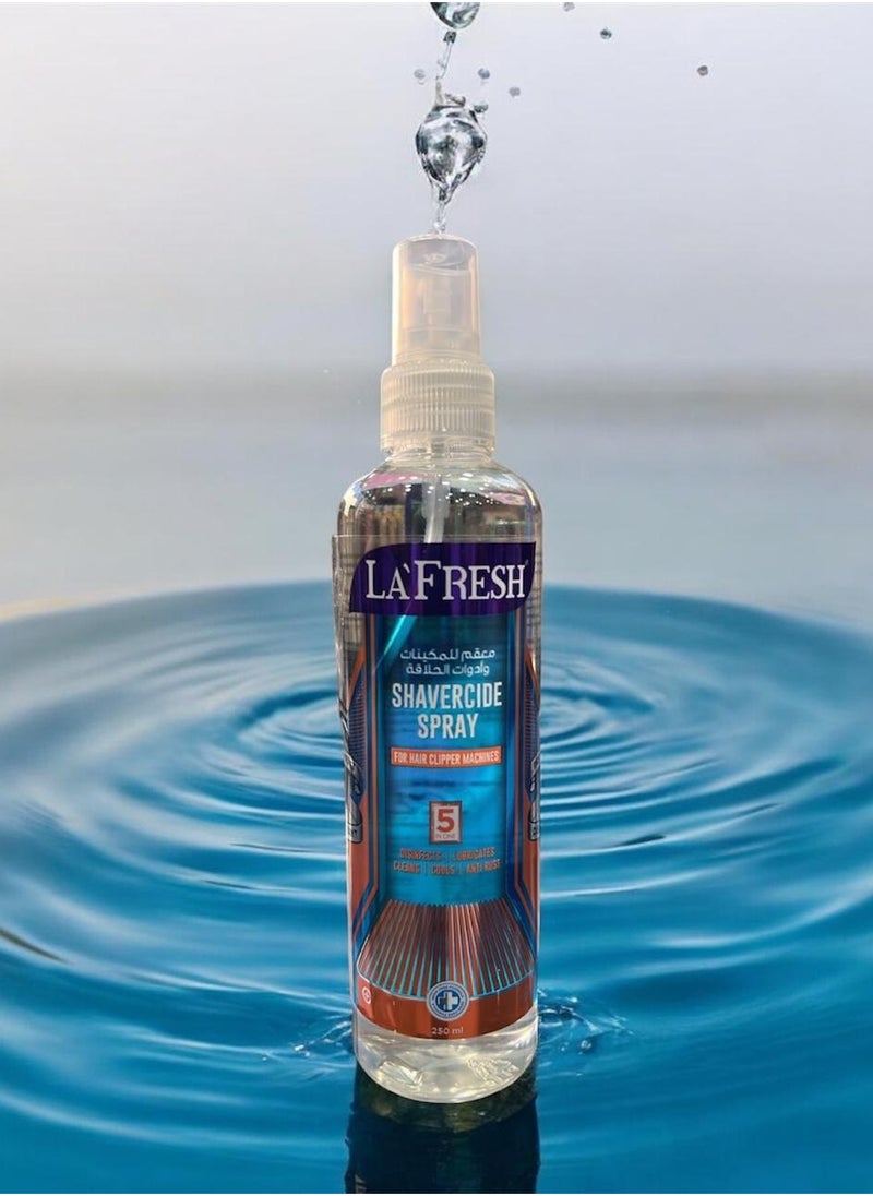 LA FRESH - Shavercide Sterilizer Spray for hair clipper machines 250 ml - Image 1