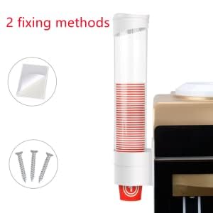 FRENYEAR Glass Dispenser Cup Holder Wall Mounted Disposable Glass Holder Paper Cup Dispenser Holder Paper Cup Holder Cup Dispenser - Image 5