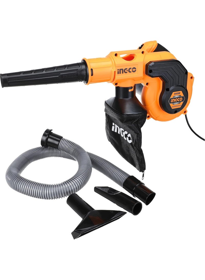 Ingco Blower, speeds of 800 watts, suction and expulsion & vacuum attachments Model: Ingco AB8008 - Image 1
