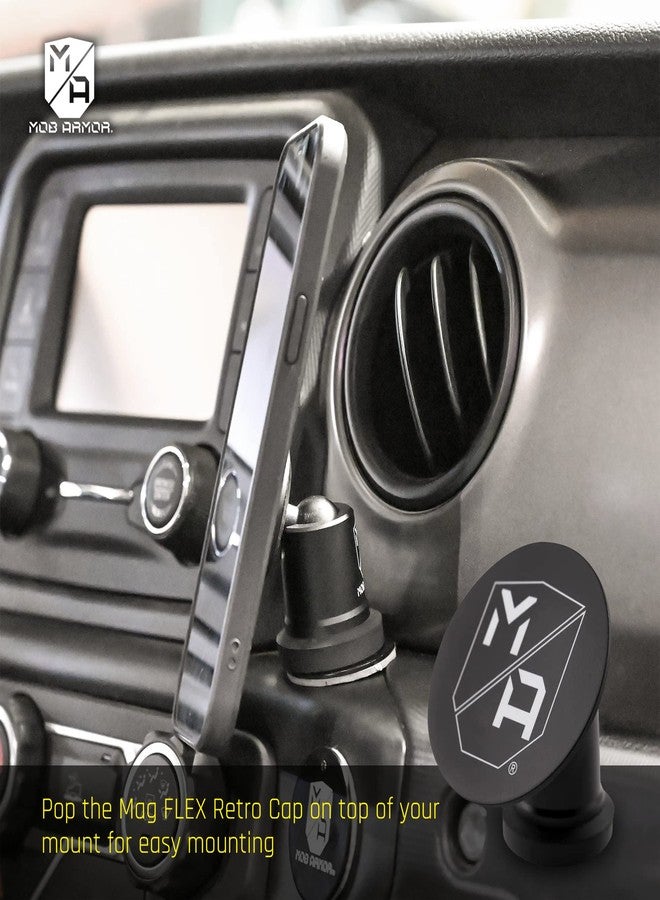 Mob Armor Flex Retro Cap - Universal Magnetic Flex Phone Holder, Built-in Magnet Phone Holder for Safe Hands-Free Driving, Magnetic Phone Mount for Car, Car Phone Mount, Mobile Car Mount - Image 4