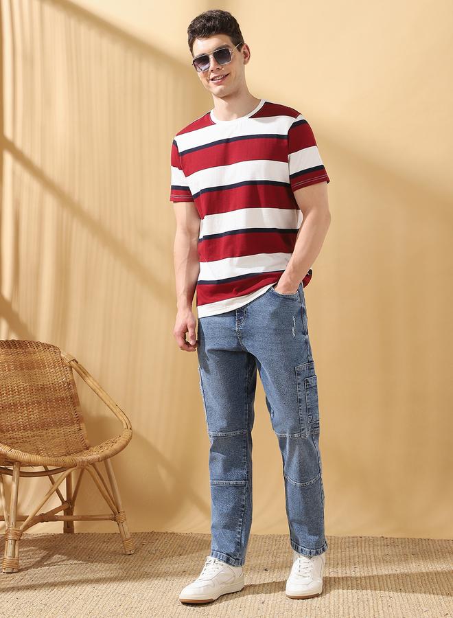 Dennis Lingo Men's Indigo 100% Cotton Solid Pattern Full Length Relaxed Jeans  - Image 1