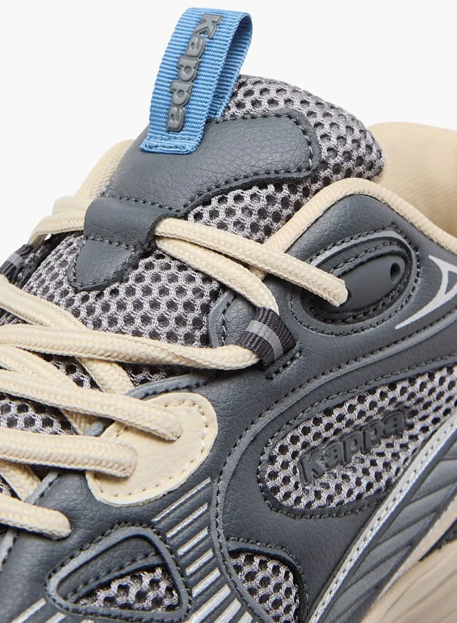 Kappa Men's Panelled Lace-Up Sports Shoes with Pull Tabs