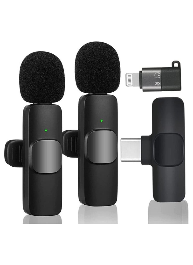 Gravity Professional Wireless Lavalier Microphone (2 Pcs) | Ideal for USB-C, IPhone, Smartphones, IPads and Macs with USB-C port, Android devices, laptops with USB-C Port | Auto Noise Reduction - Image 1
