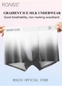 roaiss 2 Pack Ice Silk Underwear Breathable Antibacterial Gradient Color Pants  - Image 3