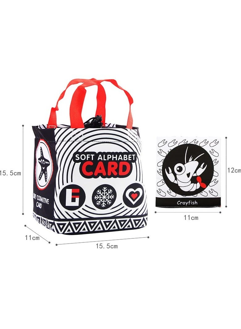 بطاقات الحروف الناعمة للأطفال، ألعاب تعليمية مبكرة قابلة للغسل، set من 26 بطاقة للأبجدية والأرقام لتعلم ABC للأطفال الرضع والصغار من 0 إلى 3 سنوات (حروف مع صندوق). - Image 2