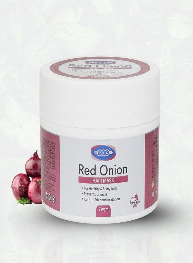 PKC 100% Natural Ayurvedic Red Onion Hair Mask for Hair Growth & Deep Conditioning | Controls Frizz & Dryness | Adds Shine | No Sulfates, Parabens or Silicones | 220gm - Image 2