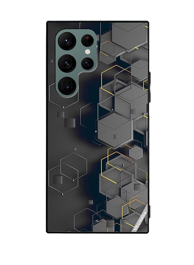 VR CREATIVE Protective Case Cover For Samsung Galaxy S22 Ultra 5G Abstract Design Multicolour - Image 1