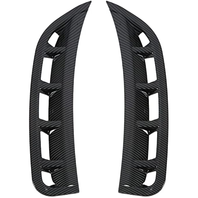 Ymiko Front Bumper Wind Knife Trim Carbon Firber Front Bumper Side Air Vent Trim Cover Replacement for Mercedes Benz GLE Class W167 V167 AMGLine 2019 2020 2021 - Image 4