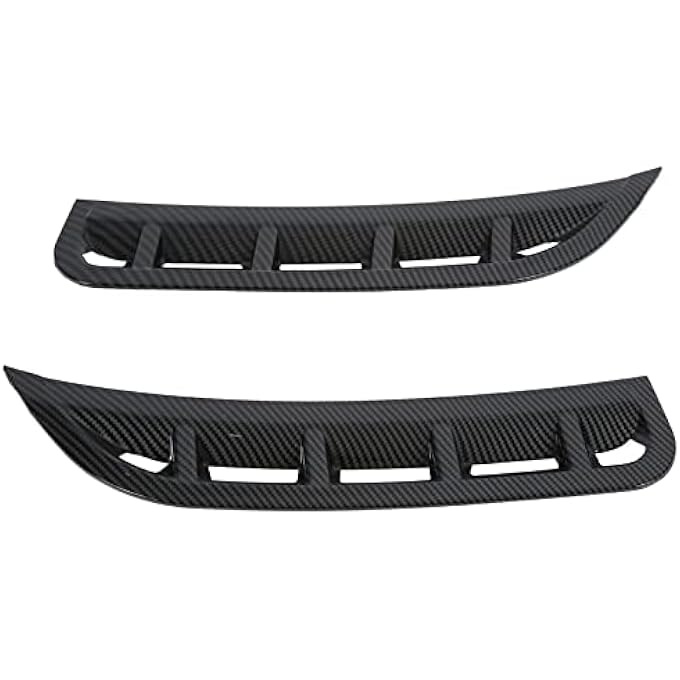 Ymiko Front Bumper Wind Knife Trim Carbon Firber Front Bumper Side Air Vent Trim Cover Replacement for Mercedes Benz GLE Class W167 V167 AMGLine 2019 2020 2021 - Image 5