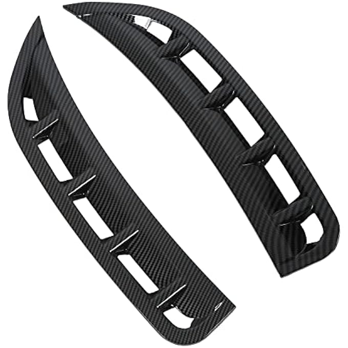 Ymiko Front Bumper Wind Knife Trim Carbon Firber Front Bumper Side Air Vent Trim Cover Replacement for Mercedes Benz GLE Class W167 V167 AMGLine 2019 2020 2021 - Image 1