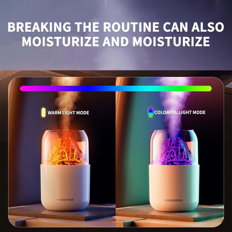 klarako Flame Diffuser Humidifier, Flame Essential Oil Diffuser, Oil Diffuser for Bedroom, Super Quiet Mist Air Humidifier, Aromatherapy Machine Large Spray for Bedroom Home, Office (White) - Image 3