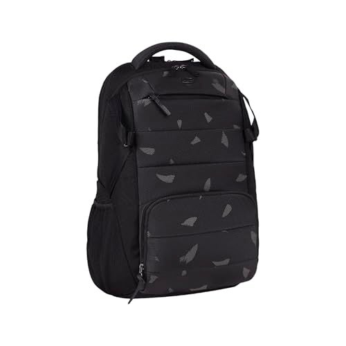 Gear Aspire 3 19"/35L Large Faux Leather Water Resistant Laptop Backpack | Casual Backpack | Daypack | Travel Backpack | College Bag For Men/Women (Black - Grey) - Image 1
