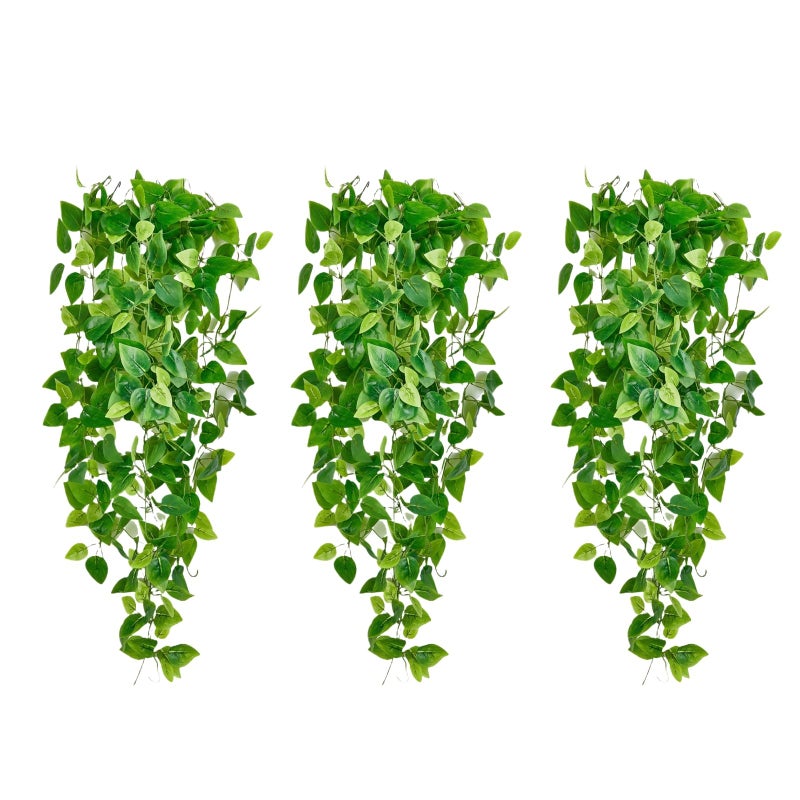 Freyalife Fake Hanging Plants Vines(3pcs)for Room Decor, Artificial Ivy Greenery Garlands for Home Bedroom Living Aesthetic Kitchen Office Wall Patio Bookshelf,Indoor,Outdoor Farmhouse Decorations(No Basket) - Image 1