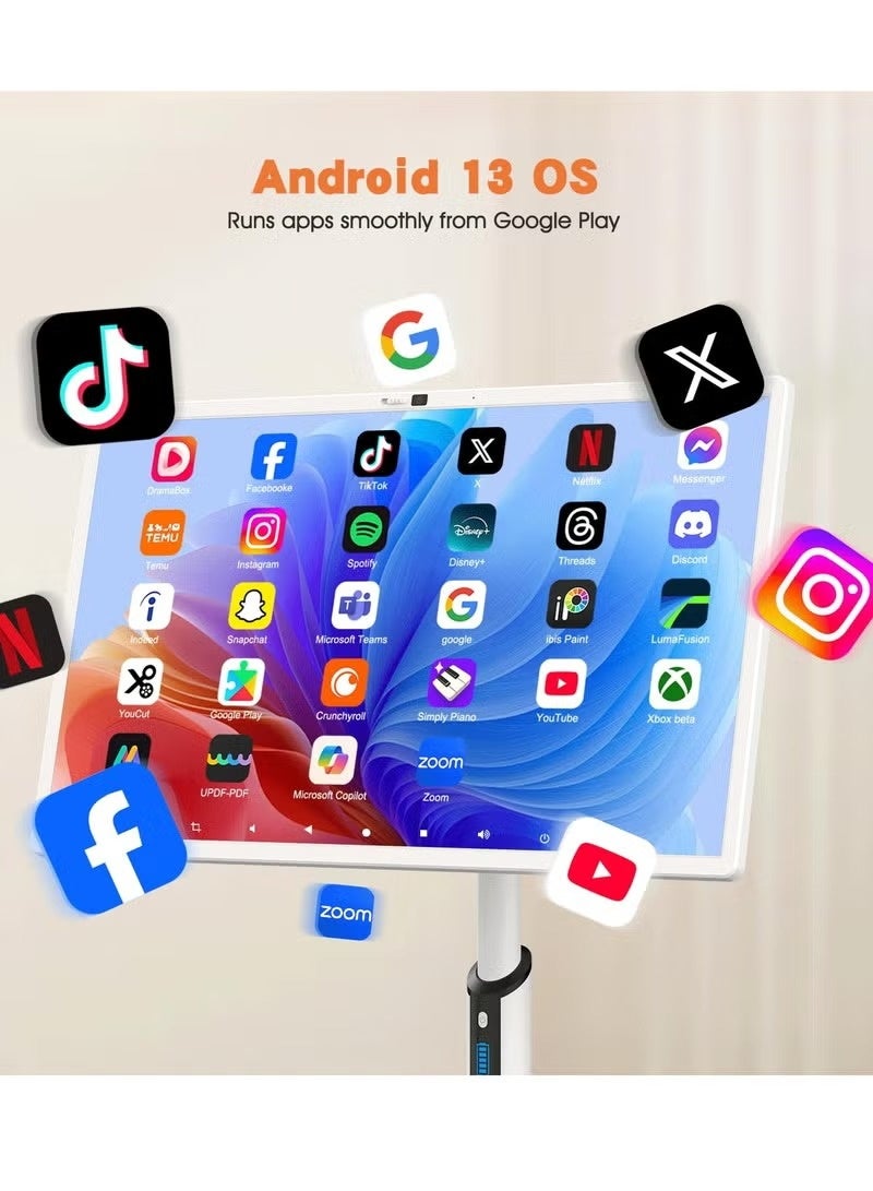 OTTAL 32-Inch Portable Smart Touch Screen | Octa-Core 8+128GB | HDMI/USB, FHD Screen 1920p | Built-in Android & Camera | 10-Point Multi-Touch & Long Battery Life All-in-One Touch Screen for Office, Conference, and Home Use - Image 2