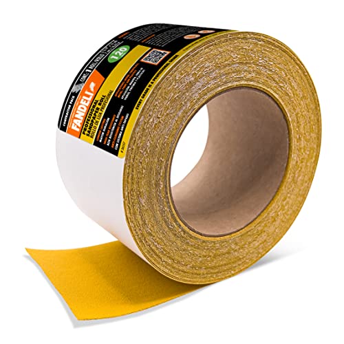 Fandeli | Long Lasting Sandpaper Roll | 120 Grit | 2-3/4'' x 16 yds | Ideal for Sanding Wood | Self-Adhesive Continuous Sheet | Abrasive Roll | Roll of Sandpaper - Image 1