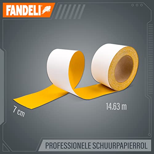 Fandeli | Long Lasting Sandpaper Roll | 120 Grit | 2-3/4'' x 16 yds | Ideal for Sanding Wood | Self-Adhesive Continuous Sheet | Abrasive Roll | Roll of Sandpaper - Image 4