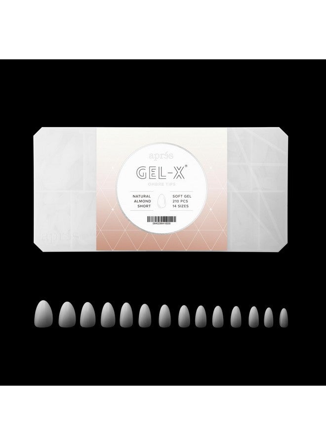 Apres Apres Ombre Gel-XBox Of Nail Tips, 14 Sizes 00-9, Premium Quality (Natural Almond Short, 210 Count)  - Image 3