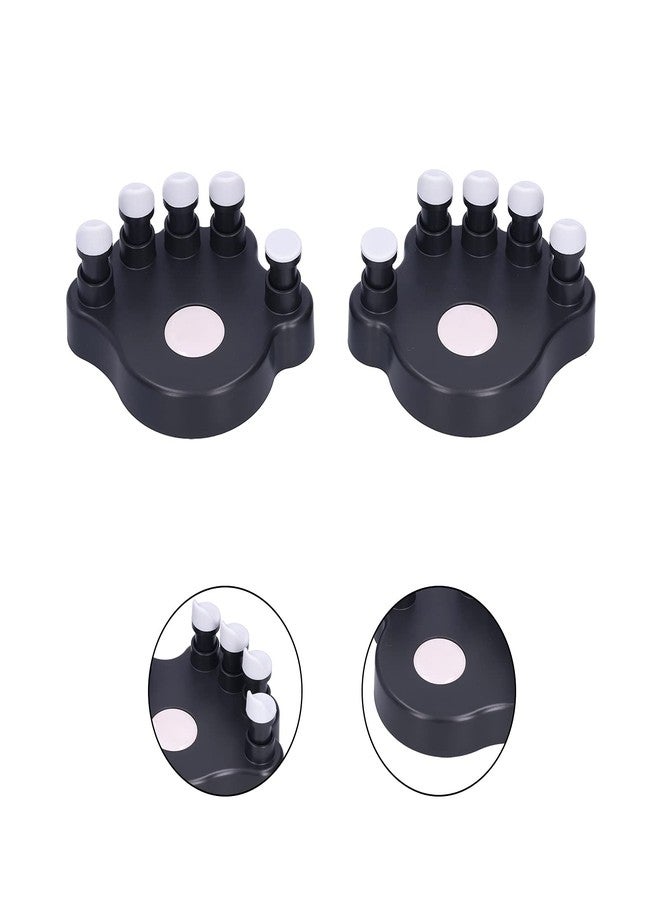 LiebeWH 2Pcs Piano Finger Trainers ABS and Silicone Hand Grip Exerciser Piano Correctors Orthotic Tools for Strength Training(black) - Image 2