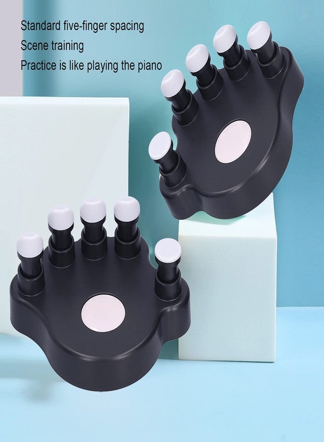 LiebeWH 2Pcs Piano Finger Trainers ABS and Silicone Hand Grip Exerciser Piano Correctors Orthotic Tools for Strength Training(black) - Image 5