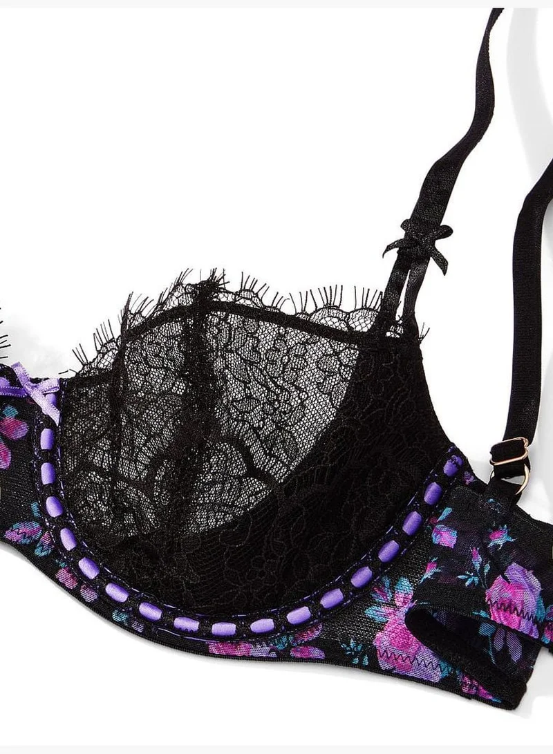 victoriassecret - invalid brand Wicked Unlined Ribbon Slot Lace Balconette Bra