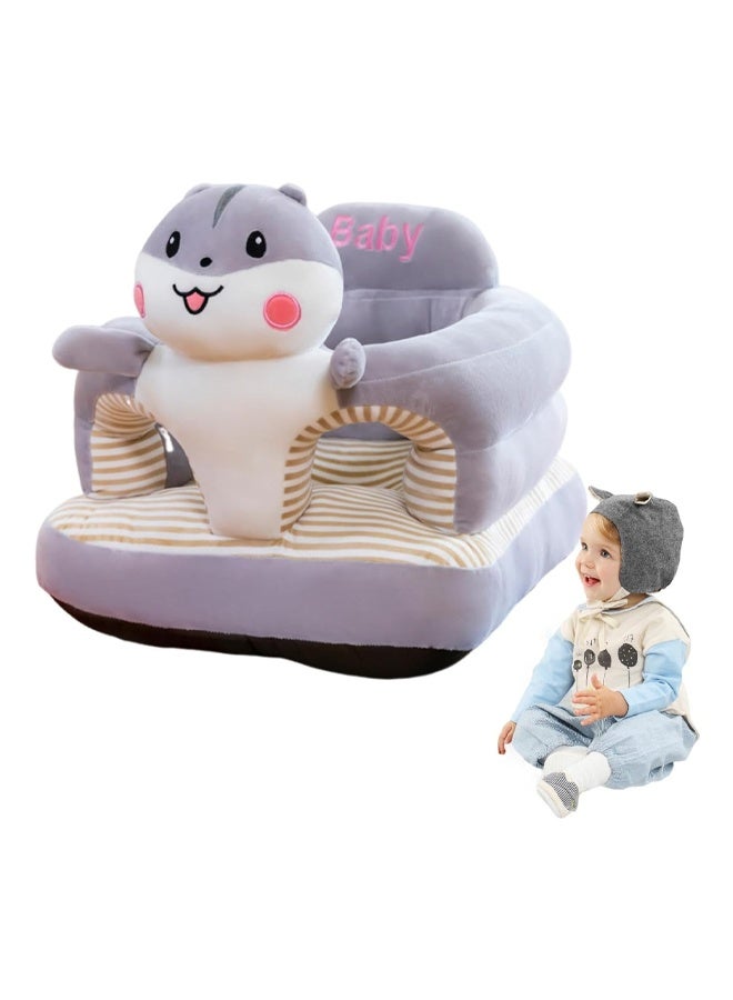 ZCM-HAPPY Baby Sitting Support Seat Sofa, Infant Learning Chair Head Protect - Breathable Crystal Fabric, Feather Cotton Filling, Perfect Toddler Gift to Learn to Sit - Image 5