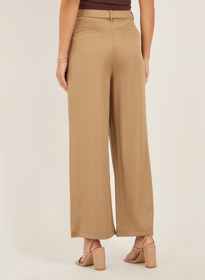 ستايلي بنطلون واسع بقصة مستقيمة وخصر متوسط - Image 4