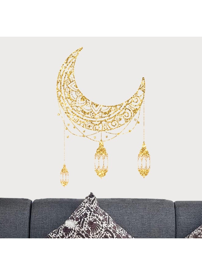 ملصقات جدارية رمضانية، ملصقات جدارية إسلامية، زينة عيد الفطر، ملصقات نوافذ هلال رمضان، زينة منزلية رمضانية، ورق جدران لغرفة المعيشة وغرفة النوم. - Image 3