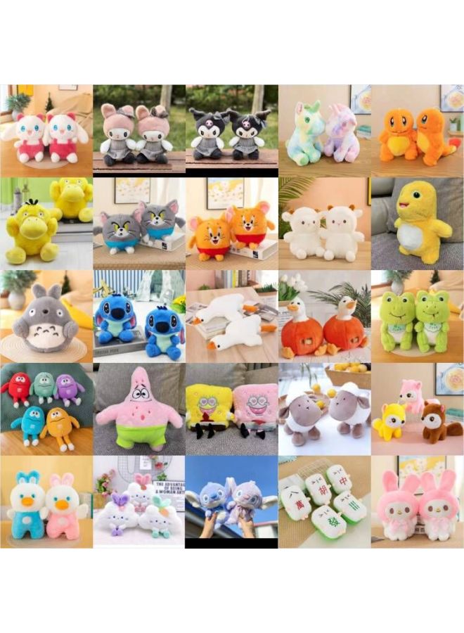 Hand Grasp Doll Machine Clip Machine Wedding Promotion Cartoon Plush Toy Doll Cloth Doll-Specifications:Hat Bear-Color:20-30CM - Image 1