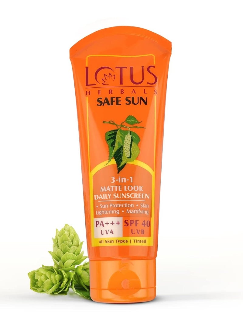 Lotus Herbals Safe Sun 3-In-1 Matte Look Daily Sunblock Lotion SPF 40 100g